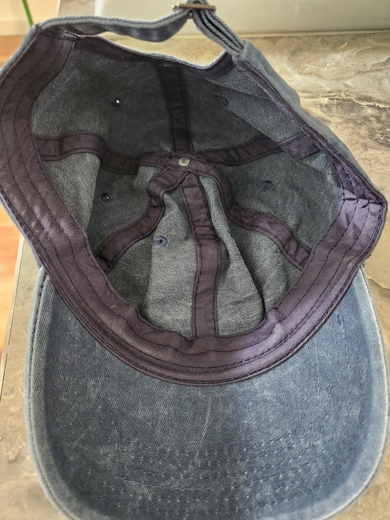 Camping Hair Don't Care Denim Baseball Cap - Blue - Picture 3 of 4